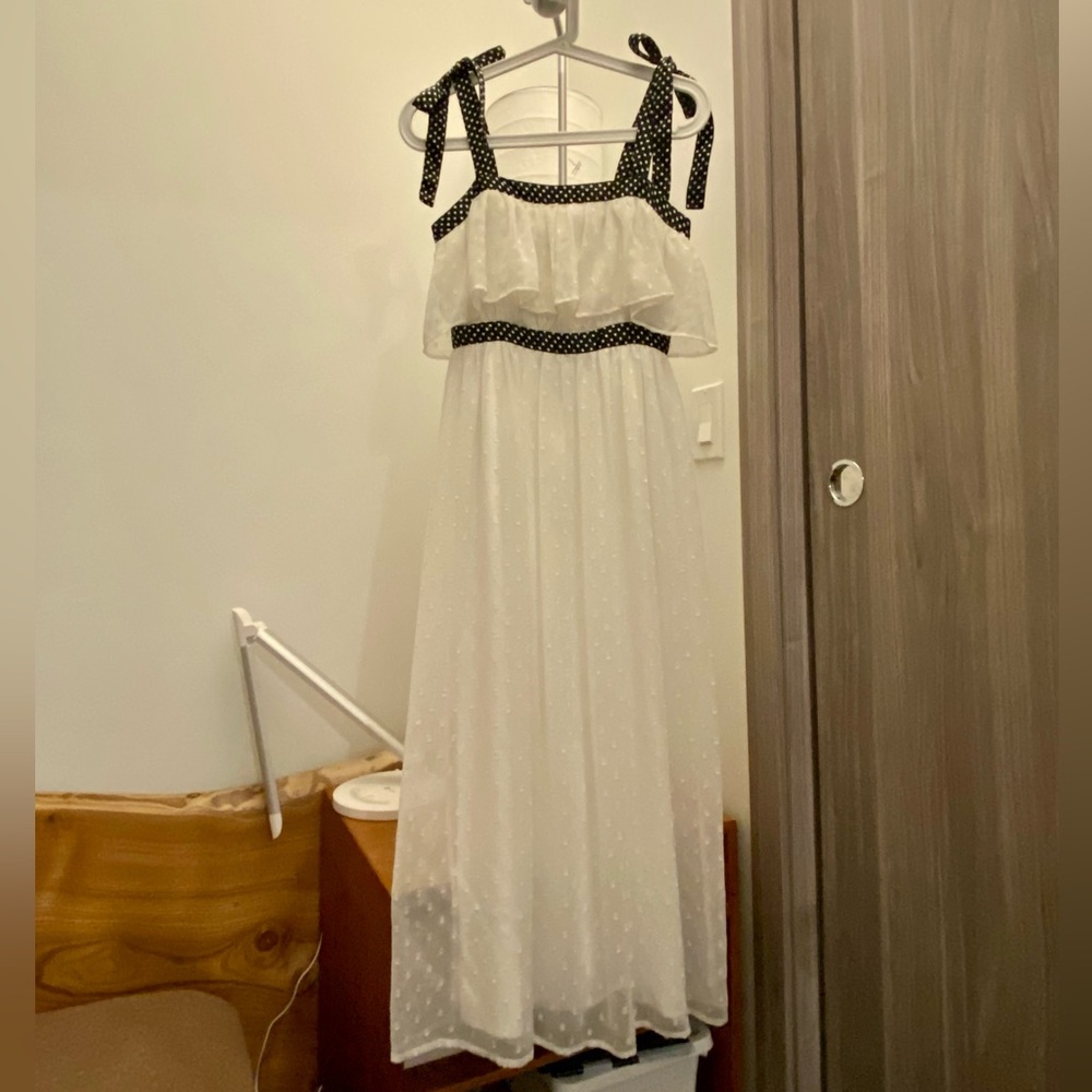 Topshop White Midi Dress